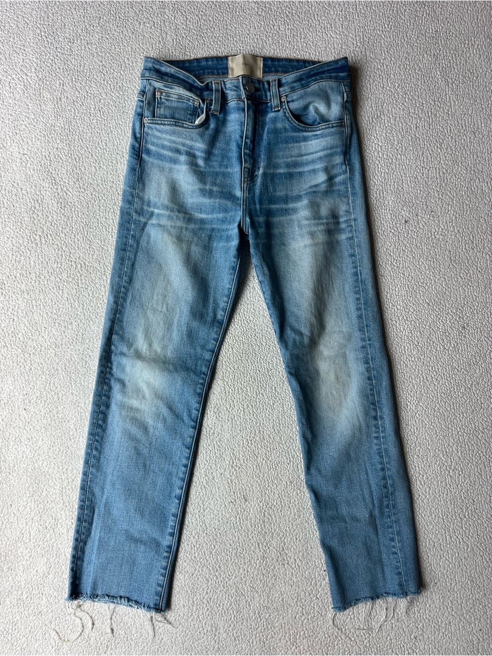 CQY Denim High Waisted Slim Straight Leg Jeans Womens 27